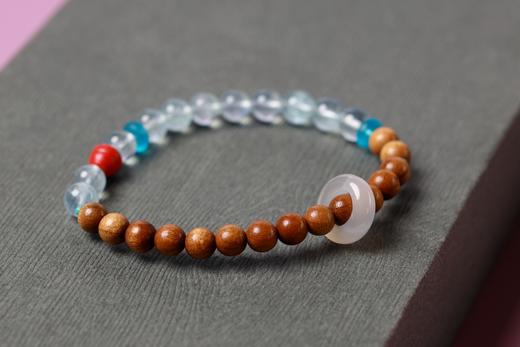 JSNM0134°老料金丝楠木|海宝蓝手串 商品图1