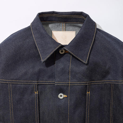 KUON Indigo Selvedge Denim Jacket 日本和服式原色牛仔夹克外套 商品图3