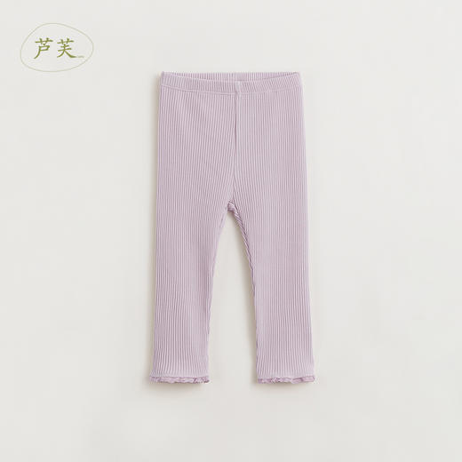 【马克珍妮 芦芙】女童蕾丝花边针织弹力打底裤240186 商品图0