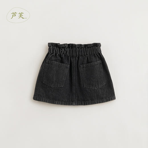 【马克珍妮 芦芙】女童花边腰刺绣小花牛仔短裙半身裙春款240130 商品图2