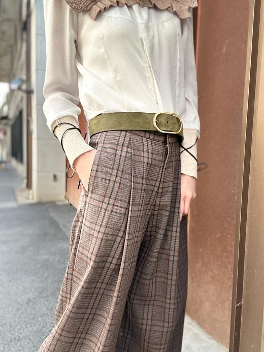 TYNVIE 经典阔腿裤-格纹 商品图4