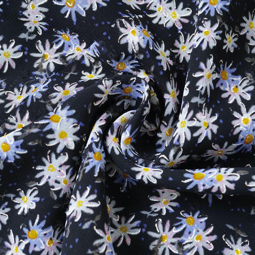 剩S/L 米思阳2025春季新款时尚减龄碎花衬衫宽松舒适微透泡泡袖上衣0373 商品图3