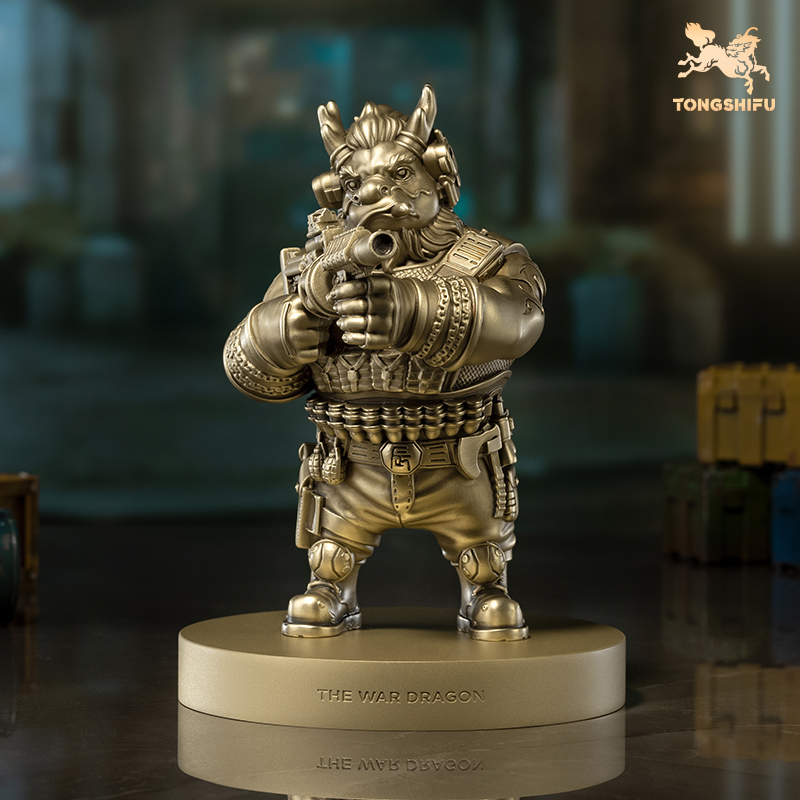 铜师傅 铜摆件《战斗龙》龙年吉祥物家居桌面客厅玄关装饰品摆件