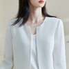 年度百搭王！哑光醋酸麻纱短外套 凉感透气舒适 极简版型藏肉显瘦 随手一穿都有贵气感 米思阳2026春季新款知性百搭纯色短外套宽松圆领开衫醋酸上衣0856 商品缩略图5