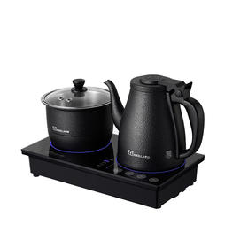 【样品特惠6折，仅1套，无货退款】考啦 智能变频恒温全自动底部上水电热水壶嵌入式茶台316不锈钢烧水壶茶具烧茶壶一体式乌金锤纹工艺 ET2603B(全自动双底部上水)乌金锤纹