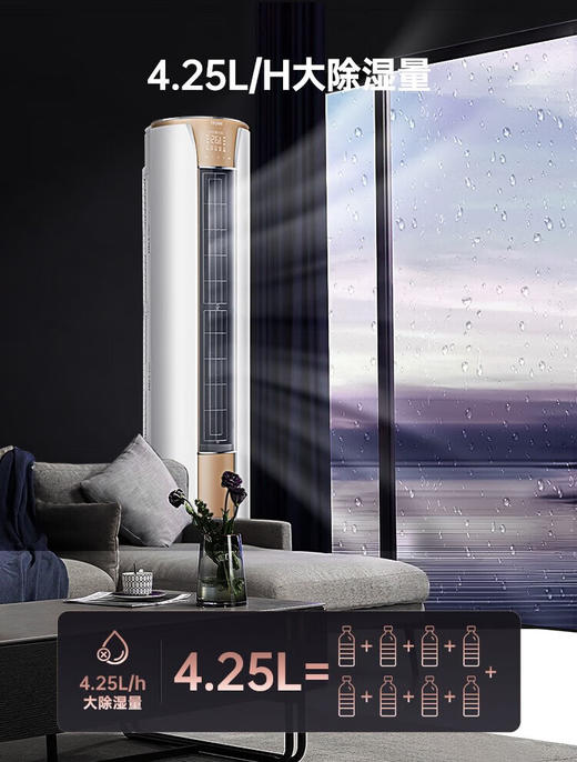 海尔（Haier）空调立式柜机3匹 美悦 变频新一级能效省电 低噪 冷暖 自清洁 空气净化 家用客厅空调 24年净化款 3匹 一级能效 除PM2.5-WIFI智控 商品图5