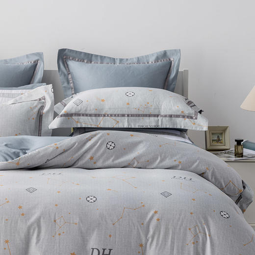 多喜爱 全棉新疆精梳棉简约时尚三/四件套 揽星河/星辰入梦/时光音悦hlcs 商品图2