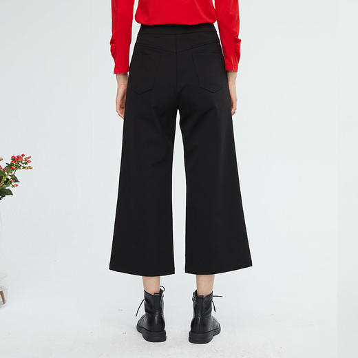 VIVIAN LIU薇薇安刘D2355001秋女装新款斜插兜阔腿休闲九分裤 商品图1