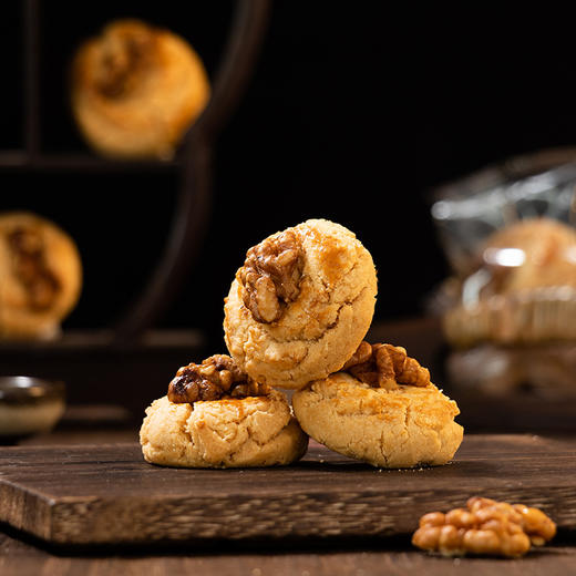 【传统小吃桃酥饼 干手工糕点】核桃酥 平安喜乐年货伴手礼 过年零食点心 商品图1