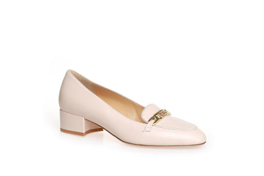 豪麟名鞋奥莱进口迪嘉女鞋乐福鞋羊皮革F24590P杏色  原价4260元 商品图0