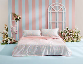 罗莱 萌趣 A类抗菌全棉纤维被-夏 花小兔