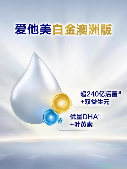 【中欧班列精选】澳洲版爱他美白金全新升级加量DHA叶黄素配方奶粉1段900g0-6月 商品图4