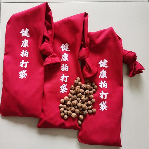 拍打袋健身锤子疏通经络按摩敲打敲背锤拍背不求人肩颈护颈胡桃核 商品图6