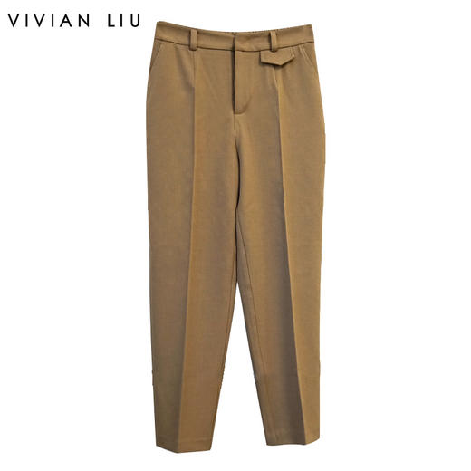 VIVIAN LIU薇薇安刘TR2415011春女装新款腰部兜盖点缀锥形小脚裤 商品图0