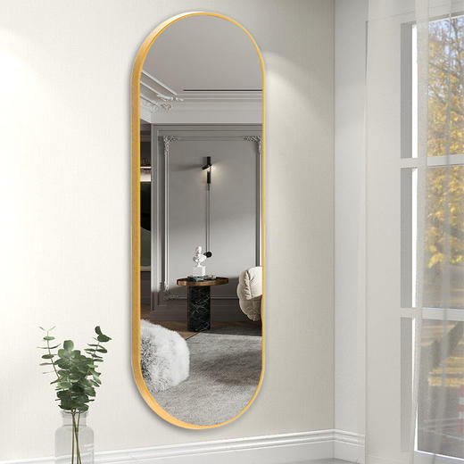 全身壁挂贴墙粘家用卧室女生宿舍穿衣服装店轻奢风装饰试衣镜子 商品图0