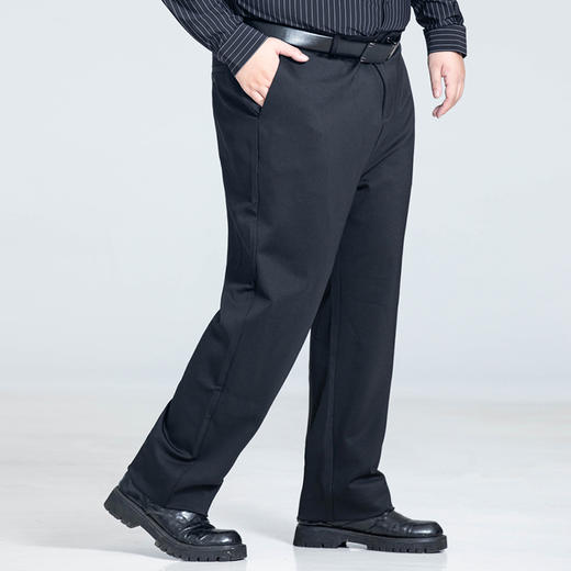 【新款DSZ】大依优型大码商务休闲裤直筒长裤男舒适休闲商务简约百搭加肥加大男装 商品图2