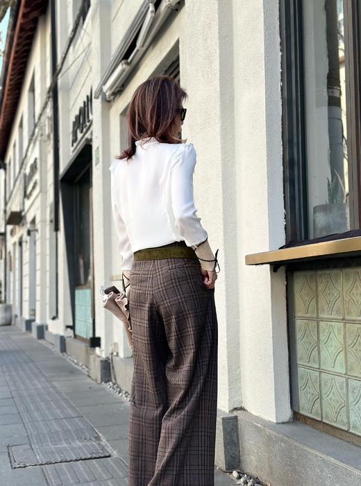 TYNVIE 经典阔腿裤-格纹 商品图6