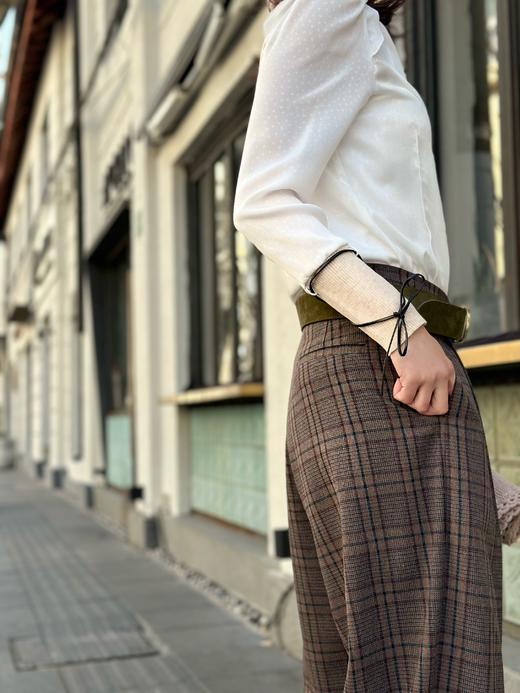 TYNVIE 经典阔腿裤-格纹 商品图5