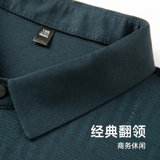 【Q】【新款DSZ】大依优型大码长袖Polo衫T恤加肥加大肥佬休闲商务宽松透气上衣打底 商品图2