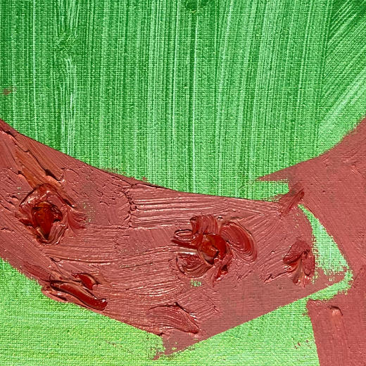 B02 孙洪敏《兔兔新曲》40*30CM 布面油画 手绘原作  已装框（白色木制）艺术家本人特供 仅有1张现货顺丰包邮 商品图1