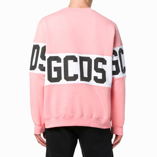GCDS 男士字母徽标提花长袖卫衣 粉色 ACC94U020030 ROSA 商品图2