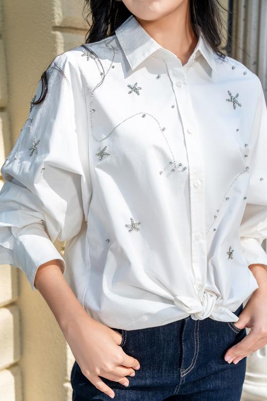 奇威2024春季新款显腿纤细百搭九分牛仔裤0AF0204859 商品图4