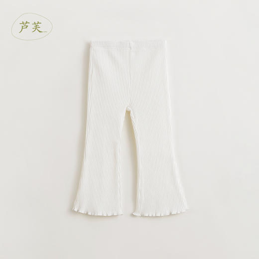 【马克珍妮 芦芙】女童弹力微喇针织打底裤春装新款喇叭裤240230 商品图1