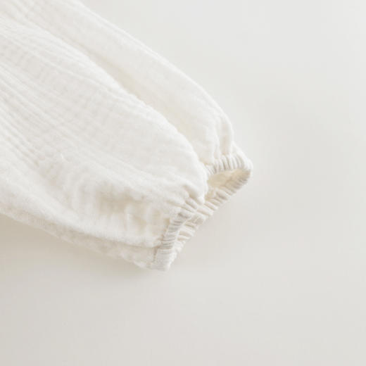 【马克珍妮 芦芙】女童花边领泡泡袖衬衫儿童春装纯棉上衣240172 商品图4