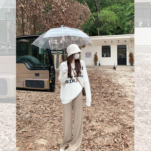 <曾小咸推荐>  【白茶甜绒】马海毛白色毛衣 商品图0