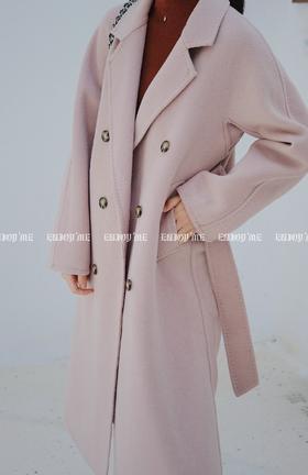 【门店同款】ENJOY冬季系带双排扣长款大衣 154394698