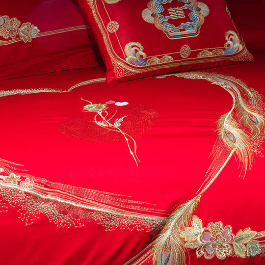 多喜爱 喜玫瑰婚庆床上用品六件套 心动cs 商品图2