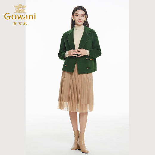 乔万尼重磅绵羊毛双面呢大衣短款小个子毛呢外套EF4B225 商品图2