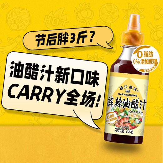 珠江桥牌 蒜辣油醋汁260gX3瓶 商品图2