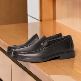 【羊皮+牛皮】男鞋24春季新商务休闲皮鞋懒人鞋一脚蹬真皮爸爸鞋