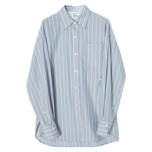 西嘉C+IMPRESS/西嘉Clean fit风铜氨丝色织条纹衬衫女多穿法早春上衣CS2401019 商品图4