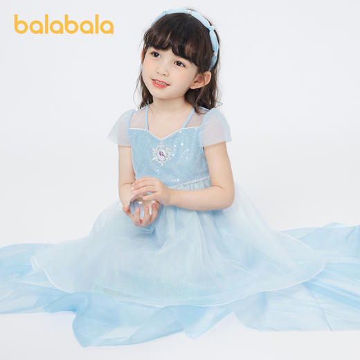 巴拉巴拉儿童裙子新款夏装网纱裙女童连衣裙甜美公主裙国风裙 商品图2