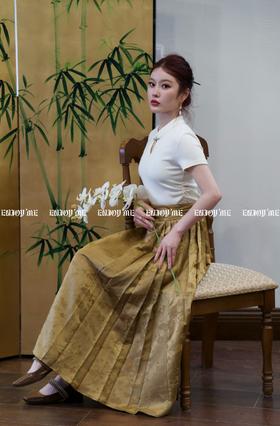 【门店同款】ENJOY春季云敛-提花肌理马面裙 155993060