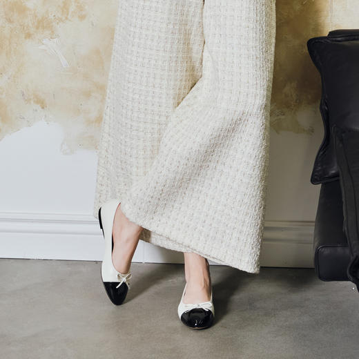 Julia Heuer 优雅时髦拼色平底芭蕾鞋 商品图3