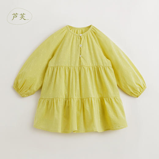 【马克珍妮 芦芙】女童立体提花蛋糕连衣裙 儿童裙子春装240165 商品图0