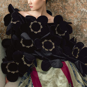 【林栖设计小店】【定制90天发】（颜色可选）丝绒外套上衣高定款手工钉珠优雅2024春夏新品长袖上衣女1942238