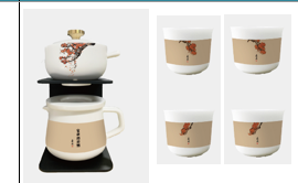 金色的胡杨茶具