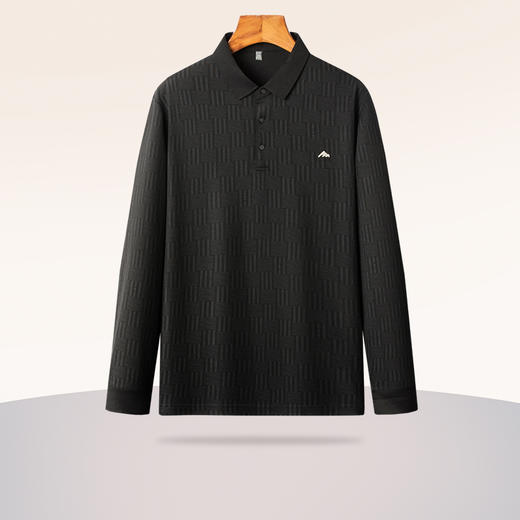 【Q】【新款DSZ】大依优型大码长袖Polo衫T恤加肥加大肥佬休闲商务宽松透气上衣打底 商品图0