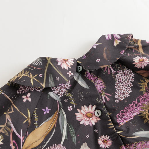 【马克珍妮 芦芙】女童纯棉花之乐章翻领花苞连衣裙240156 商品图4