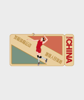 发展体育运动 增强人民体质系列徽章——排球