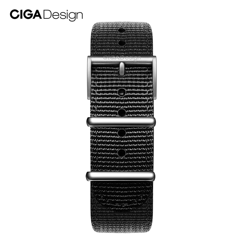 CIGA design玺佳品牌定制镂空尼龙表带22mm时尚表带开关式生耳付邮
