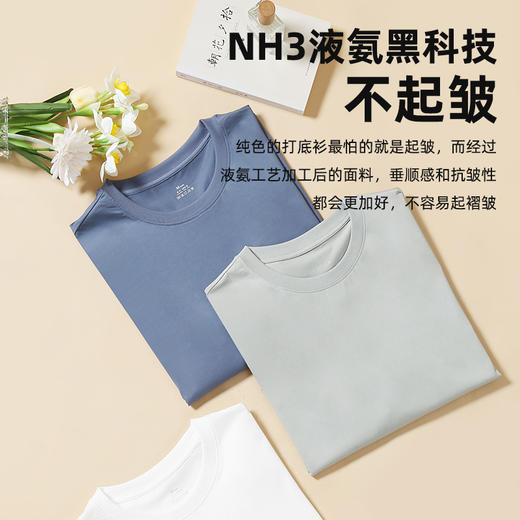 【截止今日24点】长绒棉液氨长袖T恤 商品图1