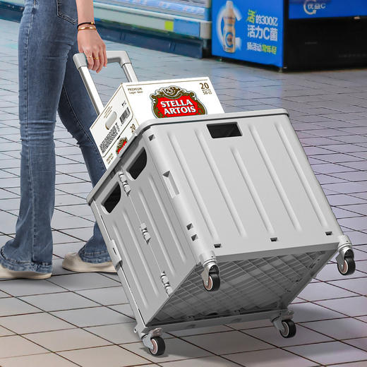 【时尚优雅！折叠手拉箱】户外折叠露营车摆摊折叠买菜小拉车推车野营拖车载收纳折叠拉杆箱，满足您的外出需求，出门更省力。ry 商品图1