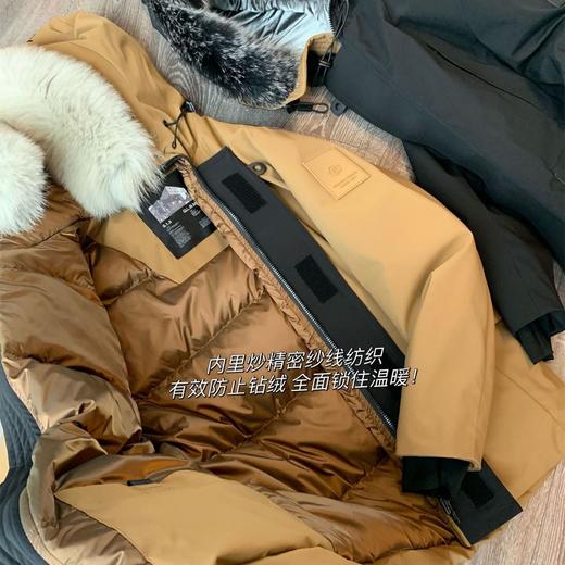 门店2K+ 90鹅绒狐狸毛领冬季男士加厚保暖纯色休闲连帽羽绒服 商品图0