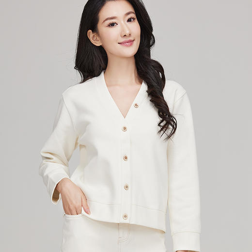 素道有机彩棉秋冬女士休闲简约外套 商品图0