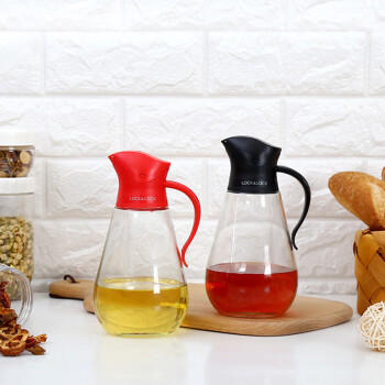 乐扣乐扣(LOCK&LOCK)大容量玻璃油壶油瓶醋酒酱油调味壶550ml黑色 商品图3